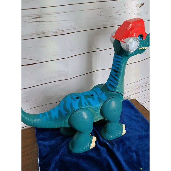 PLAYSKOOL Hero Chomp‎ Squad Blue Green With Helmet BLAZEASAURUS. - Picture 7 of 7